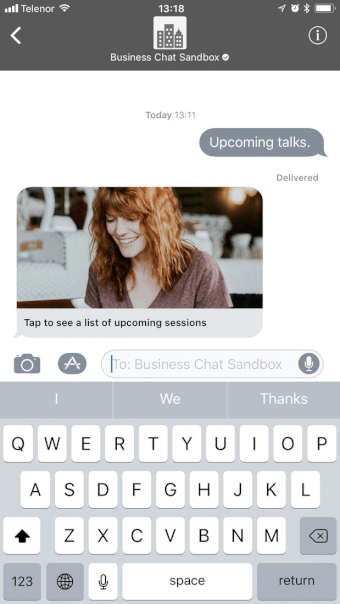 Sava - Event management platform on Apple Business Chat Sandbox