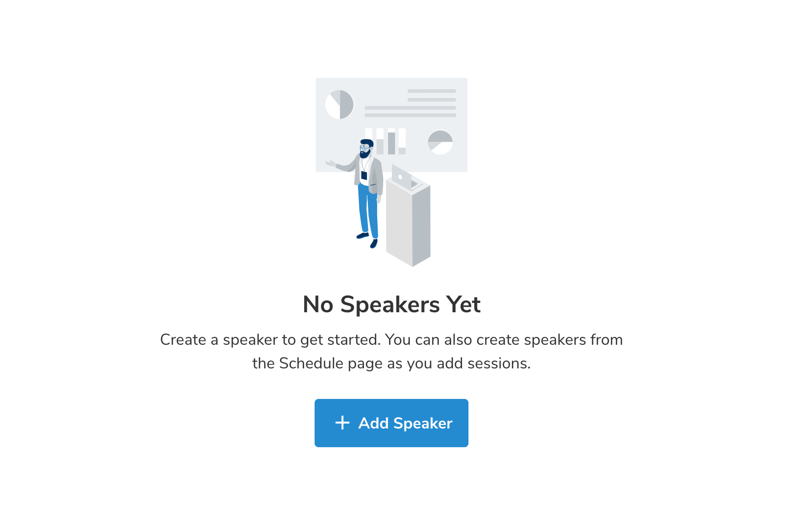 Sava app no speakers empty state