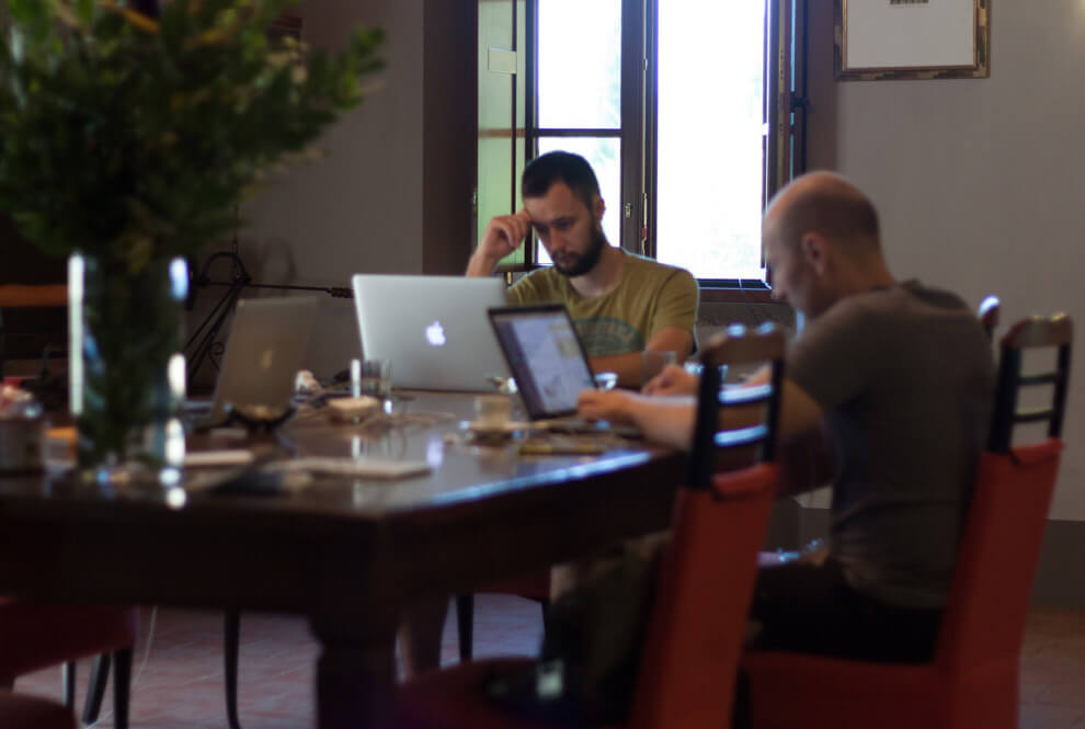 Working in Tuscany Italy