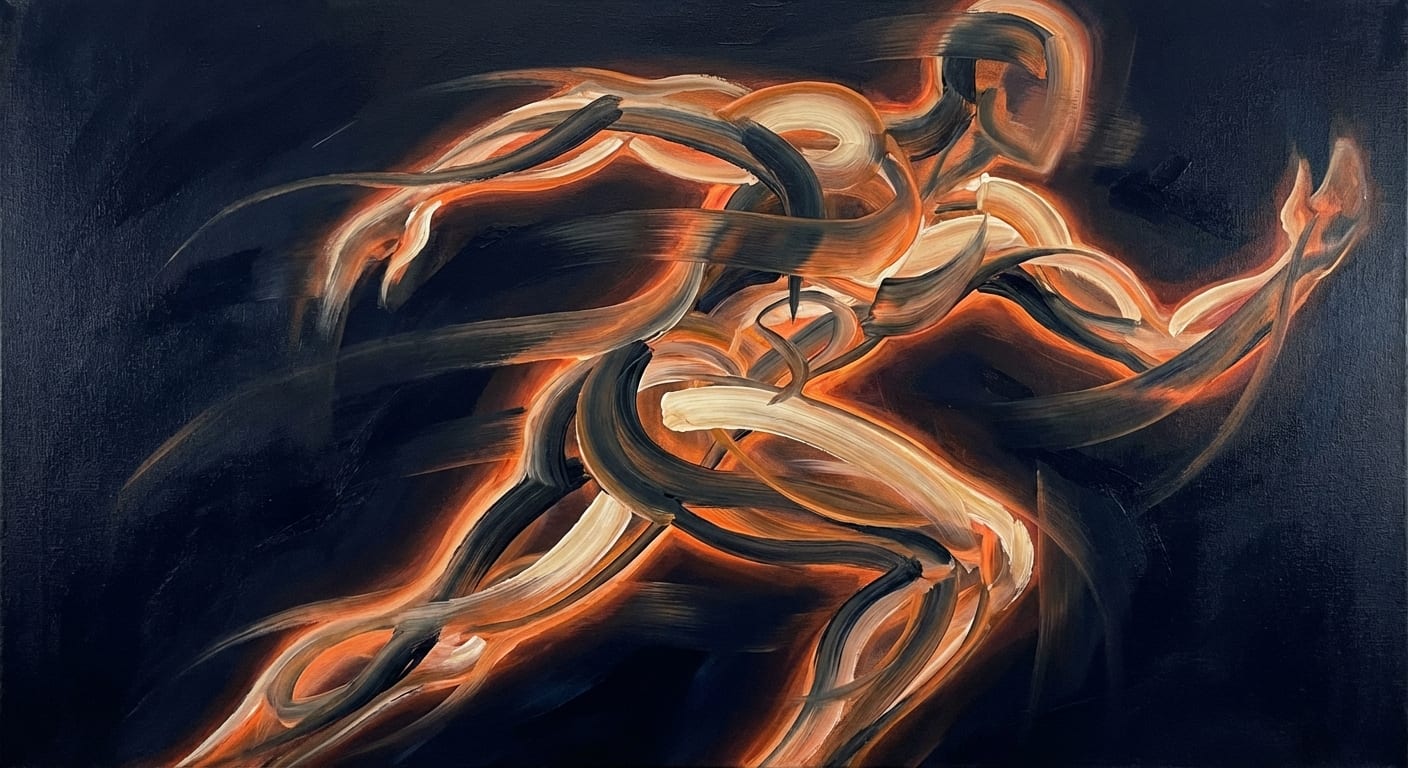 Abstract human movement and vitality visualization