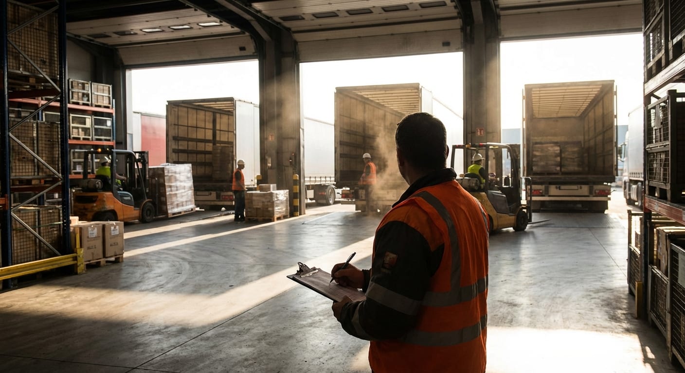 Fleet manager at loading bay